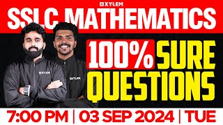 SSLC Mathematics  100 Sure Questions  Xylem SSLC [upl. by Richardo]