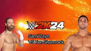 WWE 2K24Sami Zayn VS Ken Shamrock [upl. by Benji730]