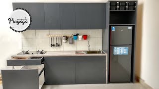 Membuat Kitchen Set Minimalis Modern Part I  Built Kitchen Cabinet [upl. by Shepp]