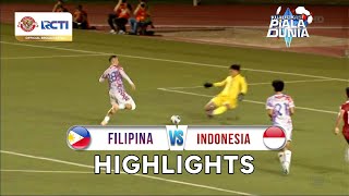 FILIPINA vs INDONESIA HIGHLIGHT FIFA WORLD CUP 2026 KUALIFIKASI 2nd ROUND LEG 1 [upl. by Anavrin]