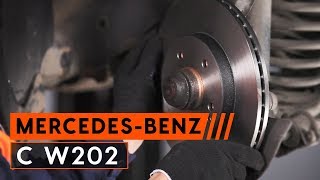 Wie MERCEDES W202 Bremsscheiben und Bremsbeläge wechseln AUTODOC TUTORIAL [upl. by Eirhtug]