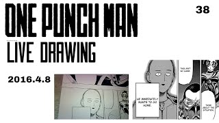 One Punch Man Yūsuke Murata Live Drawing  38Ink Illustation Cap611 201648 No Audio [upl. by Line720]