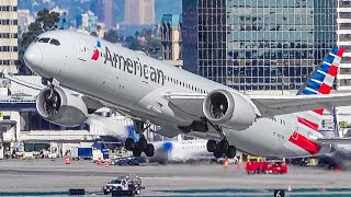 30 MINUTES of GREAT Plane Spotting at LAX Los Angeles Airport LAXKLAX [upl. by Ives]