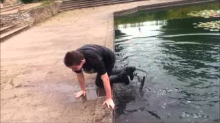 bmx fails in pond [upl. by Nyrhtakyram]