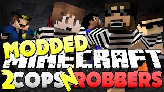 Minecraft Modded Cops and Robbers 2  CAR MOD Bodil40 Mitch Vikk and Woofless [upl. by Nogem]