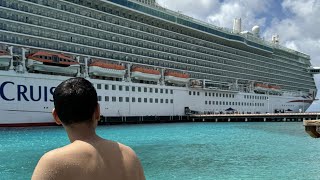 Bonaire Island had good time swimming in the sea middle of the ocean 🌊next to the ship 🚢 [upl. by Filiano160]