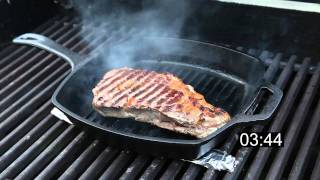 How to Grill a Ribeye Steak on Cast Iron [upl. by Kilmarx]