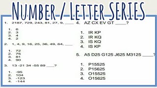 Number Letter Series  Numerical Reasoning Test AFPSAT CSE College Pre employment exam [upl. by Wivina]