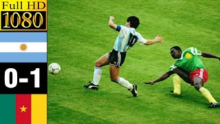 Argentina 01 Cameroon world cup 1990  Full highlight  1080p HD  Maradona [upl. by Orva259]