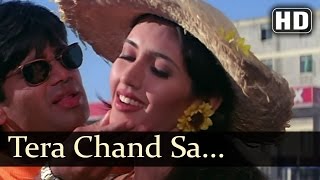 Tera Chand Sa Chehra  Sunil Shetty  Deepti Bhatnagar  Hum Se Badhkar Kaun  Bollywood Songs [upl. by Meldoh]