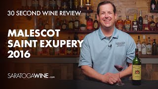 Malescot Saint Exupery 2016  30 Second Wine Review [upl. by Kahn]