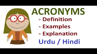 What are Acronyms and Abbreviations  Word Formation Processes  Urdu  Hindi [upl. by Eirot282]