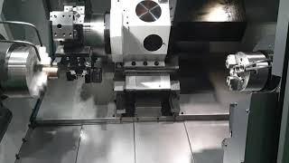 Smart Machine Tool 스마트공작기계 코리아  NL 2000BSY Part Transfer from Main to Sub Spindle [upl. by Tonnie]