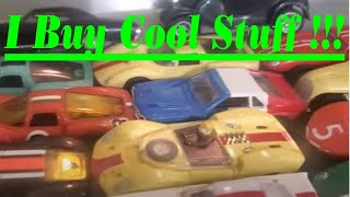 TJet Aurora Slot CarsquotBOUGHTquot Thunder Jet T Hot Rod Tyco ho scale gun show flea market VintageToy [upl. by Yelkao]