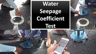 Water Seepage Coefficient Test Maawa World [upl. by Yule283]