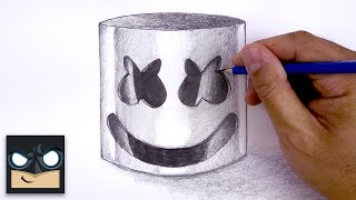 How To Draw Marshmello  Sketch Tutorial [upl. by Maggee]