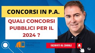 Quali concorsi pubblici per il 2024 [upl. by Angela]