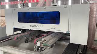 SUDIAO Wood Door Sizing Machine J1 working in Customers Factory [upl. by Atalanti]