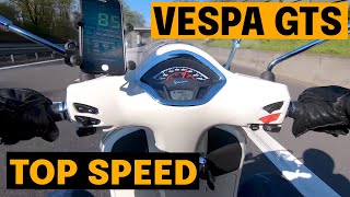 Vespa GTS 300 hpe Top Speed  GPS vs Speedometer [upl. by Keraj]