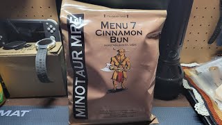 MINOTAUR MRE 7 CINNAMON BUN  BREAKFAST MENU  REVIEW [upl. by Garmaise437]