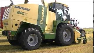 Chopping silage with Krone Big X 700 [upl. by Ydok]