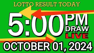 LIVE 5PM LOTTO RESULT TODAY OCT 01 2024 2D3DLotto 5pmlottoresultoctober012024 swer3result [upl. by Yraccaz]