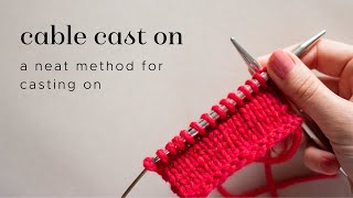 Knitting tutorial the cable cast on [upl. by Friend]