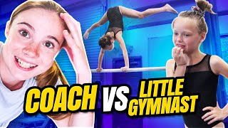 Little Gymnast CHALLENGES her coach [upl. by Gilges]