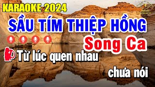 Sầu Tím Thiệp Hồng Karaoke Song Ca  Âm Thanh Nhạc Sống Dễ Hát  Trọng Hiếu [upl. by Weidar27]