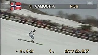 KjetilAndre Aamodt wins GS Oppdal 1993 [upl. by Joeann]