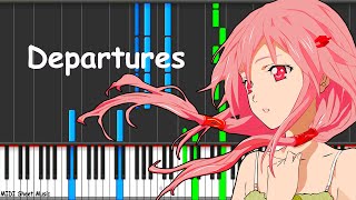 Guilty Crown  Departures Piano Tutorial [upl. by Cudlip]