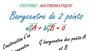 Comment construire le barycentre de deux points [upl. by Eziechiele]