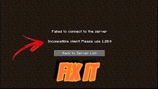 How to fix minecraft Incompatible client Please use 1204  Outdated client problem fix [upl. by Aixela]