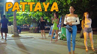 Pattaya Beach road street  Nightlife scenes  Thailand 2023 [upl. by Hatty]