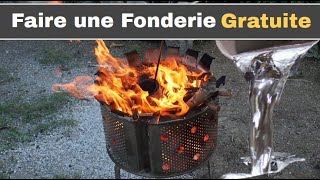 Comment faire une fonderie artisanale Forge aluminium sans gas mais avec du bois 2024 [upl. by Doy]