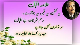 Allama Iqbal Poetry In Urdu  Famous QuotesAqwal By Allama Iqbal  Dastaan [upl. by Ailegra977]