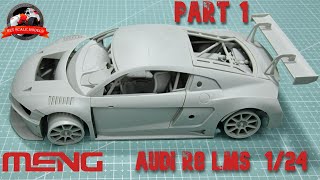 AUDI R8 LMS EVA RT TEST TYPE01 TSRT R8 MENG 124 PART 1 [upl. by Accever34]