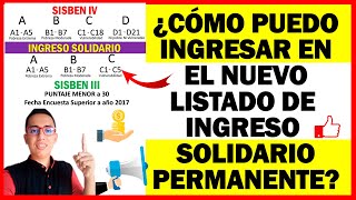 ¿Cómo puedo Ingresar en el Nuevo listado de Ingreso Solidario Permanente  Aquí explico [upl. by Gian518]