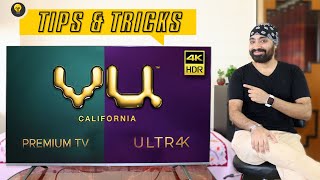 Tips amp Tricks for VU 4K Premium amp VU 4K Ultra TV  Hidden Features  TECH SINGH [upl. by Akel]