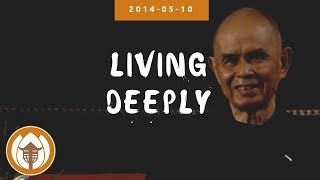 Living Deeply  Dharma Talk by Thich Nhat Hanh  Barcelona Educators Retreat 20140510 [upl. by Immas]