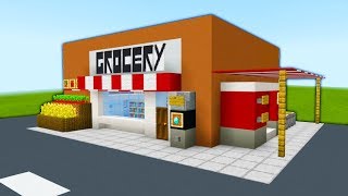 Minecraft Tutorial How To Make A Grocery Store quot2020 City Tutorialquot [upl. by Anneh675]