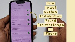 How to change notification tone for WhatsApp on iPhone [upl. by Birkett686]