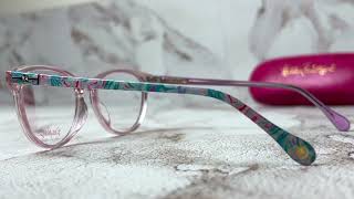 Lilly Pulitzer Eyeglasses ModelAdler ColorPK Prosecco PinkGold Logo [upl. by Brittain43]