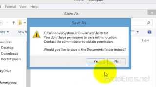 How To Edit Hosts File in Windows 8 [upl. by Elaynad]