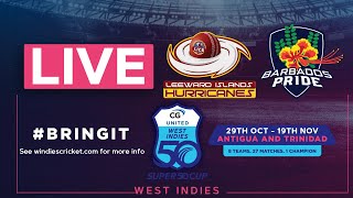 🔴 LIVE Leewards v Barbados  CG United Super 50 [upl. by Ylurt]