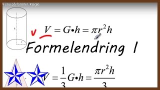 Å snu på formler Kjegle [upl. by Frolick905]