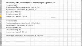 20131023 Investeringskalkylering  internräntemetoden 115 min [upl. by Flossy]