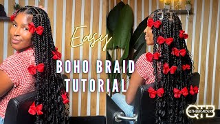 EASY Boho Braid Tutorial [upl. by Egdamlat]