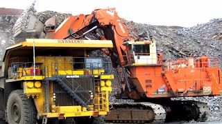 Hitachi EX35003 Loading Komatsu 830EAC [upl. by Yssirc]