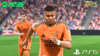 Athletic club vs Real Madrid Mbappe  La Liga 2425 Full Match  4K EA FC 25 GAMEPLAY [upl. by Yenitirb]